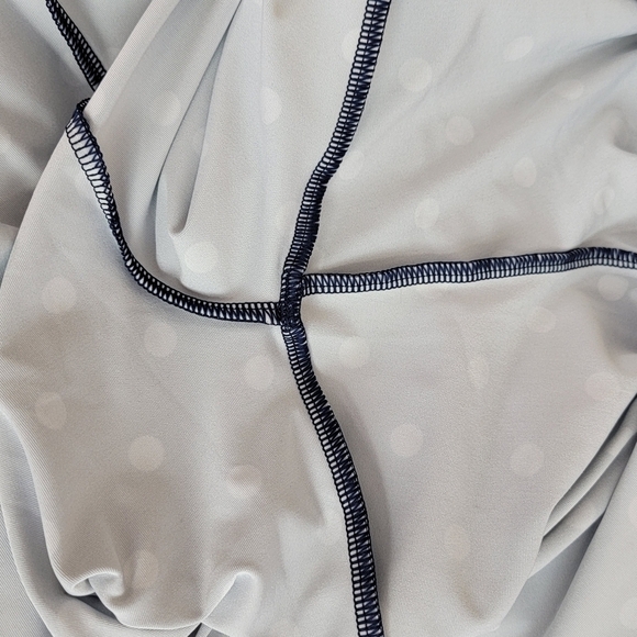 Lands' End Navy Deep Sea Polka Dot‎ Swim Cover Up/Casual Pants Sz L (14-16) - Picture 7 of 8